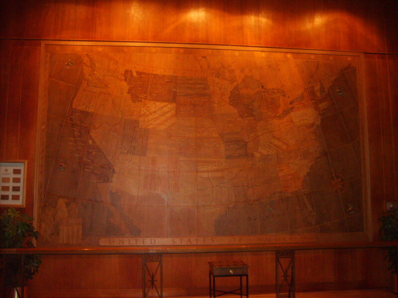 Wooden Map of USA