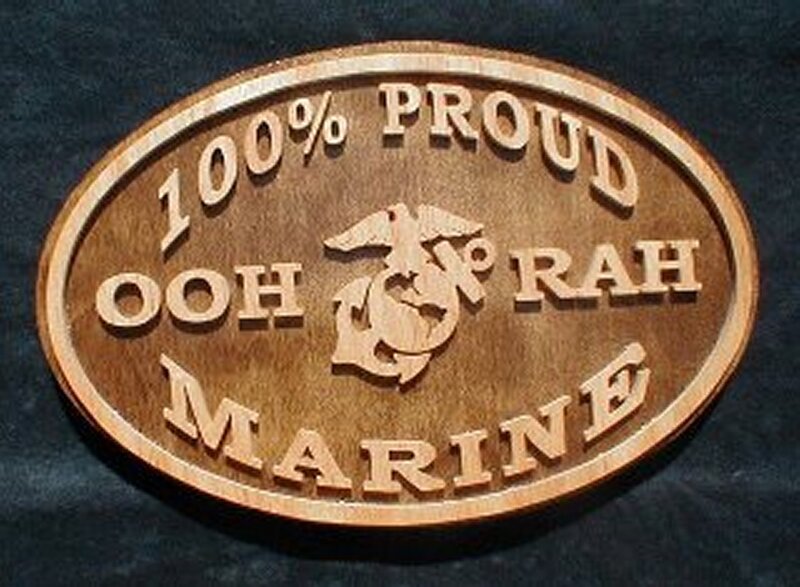 Wooden Marine Plaque