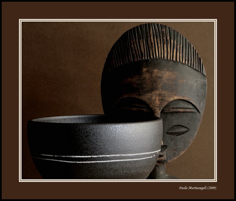 Wooden Mask and Bowl