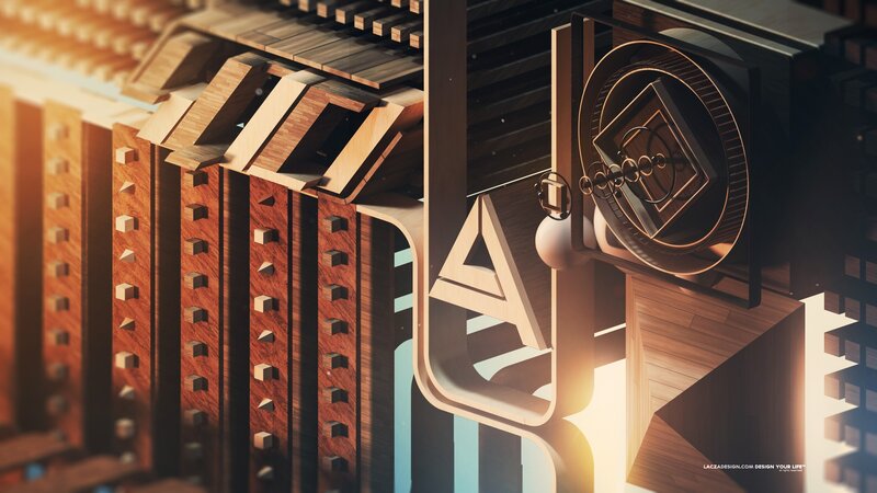Wooden Mechanical Structure — Brown