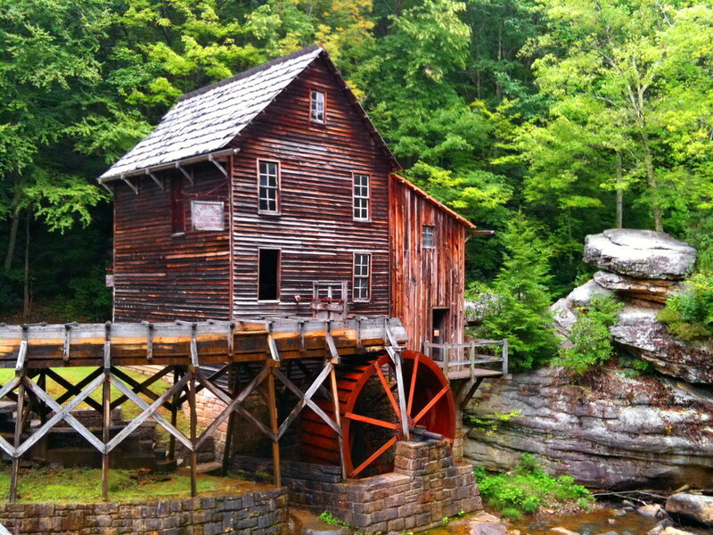 Wooden Mill with Waterwheel — Brown, Serene, Summer