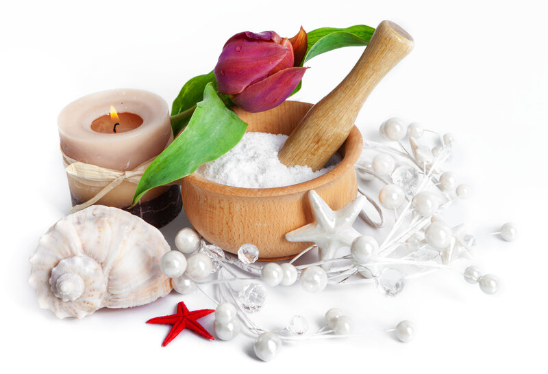 Wooden Mortar with Salt