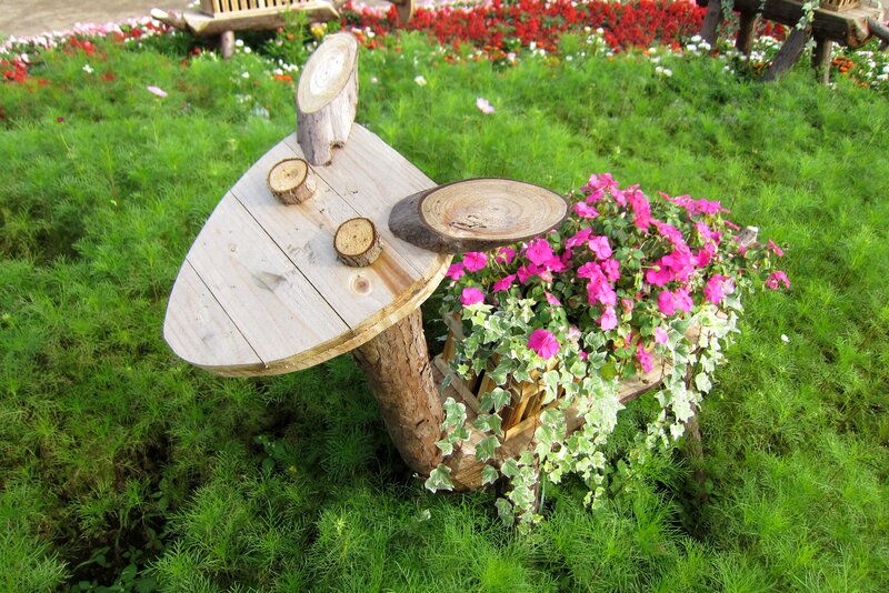 Wooden Mushroom Table