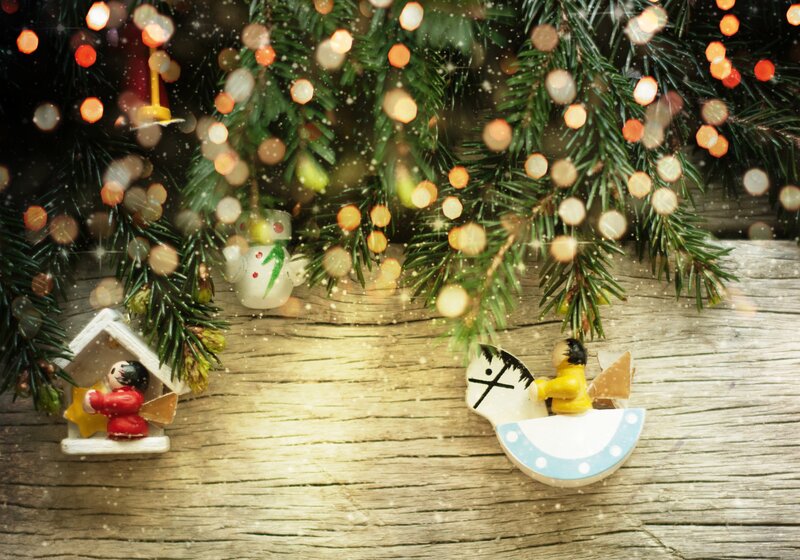 Wooden Ornaments on Wood