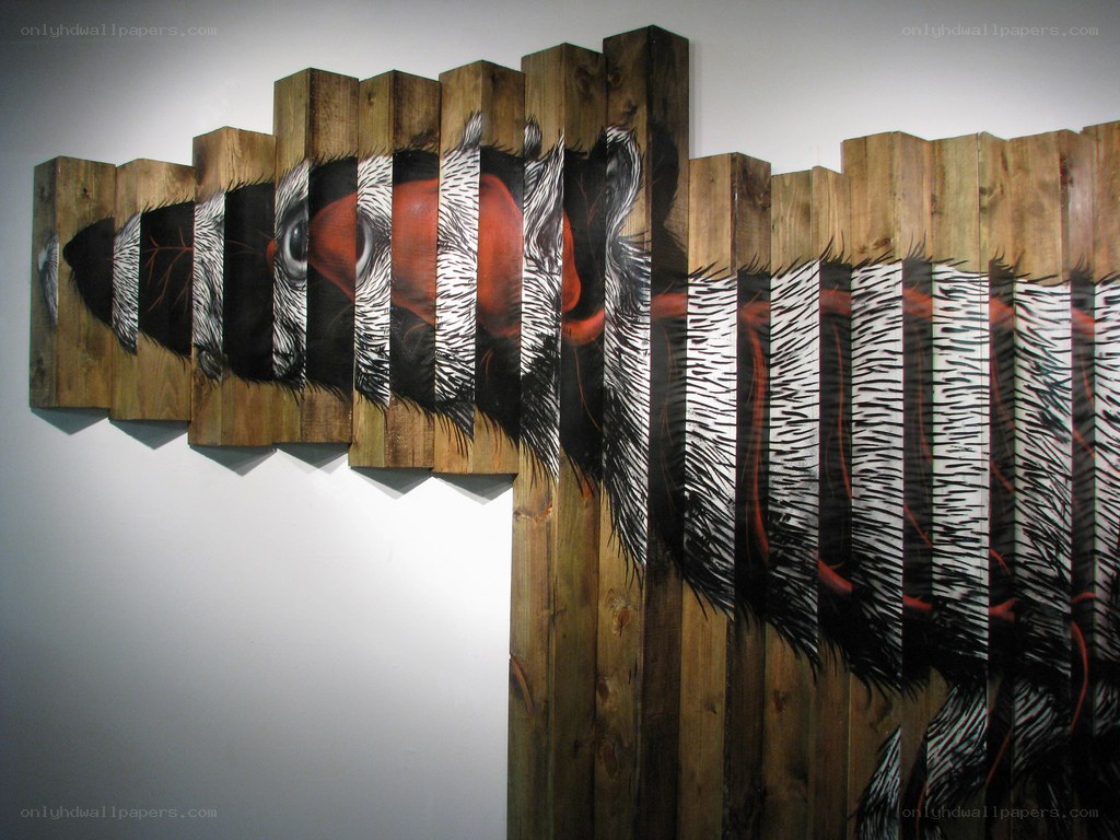 wooden panel animal art