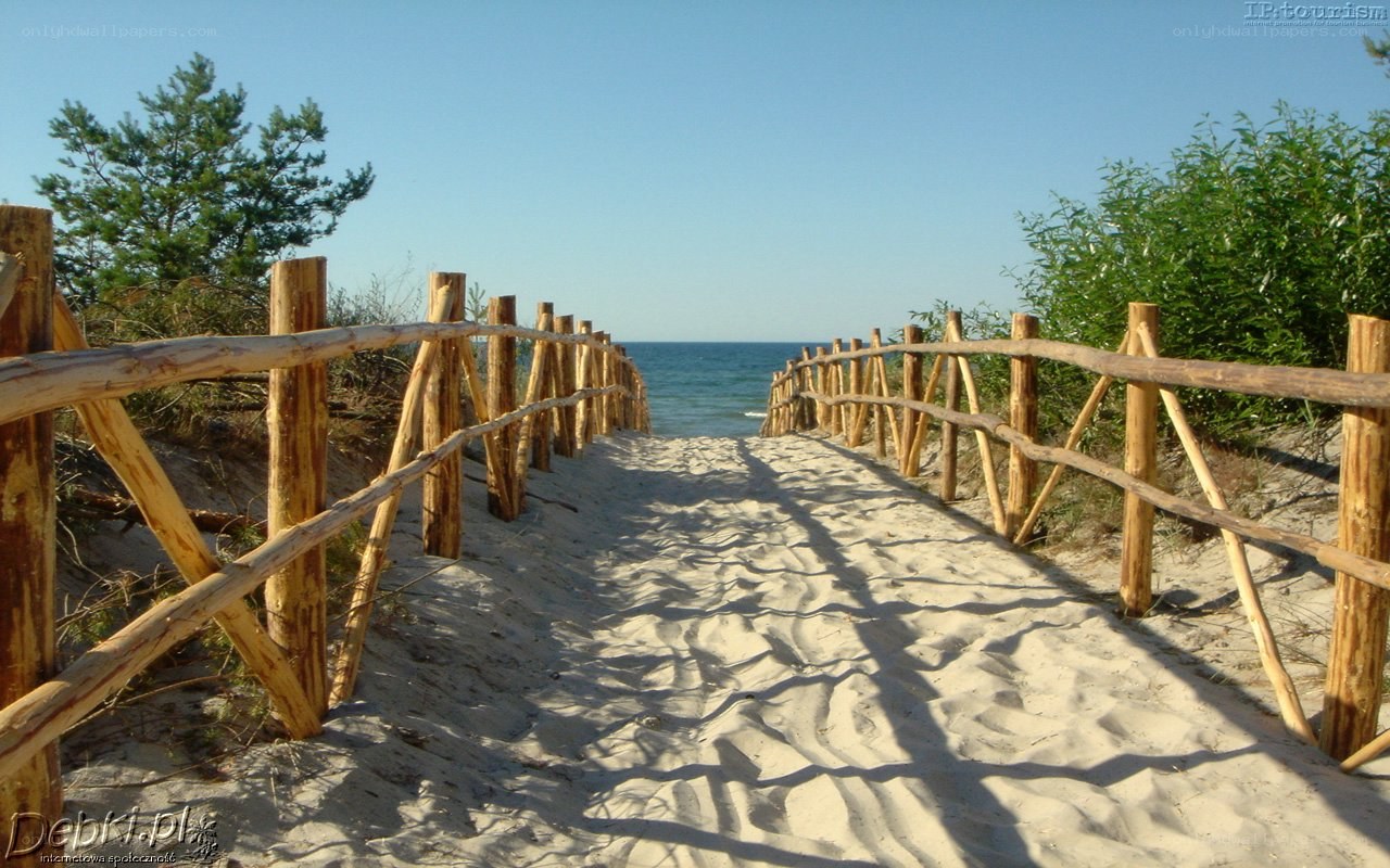 Wooden path to the beach
