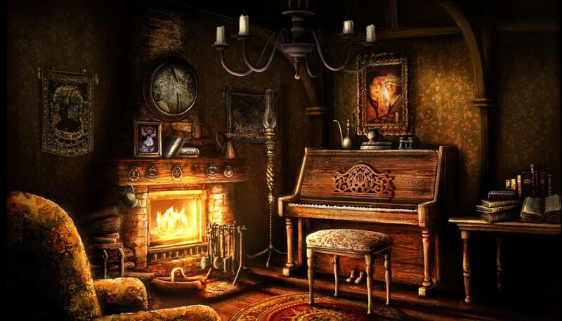 Wooden Piano in Room