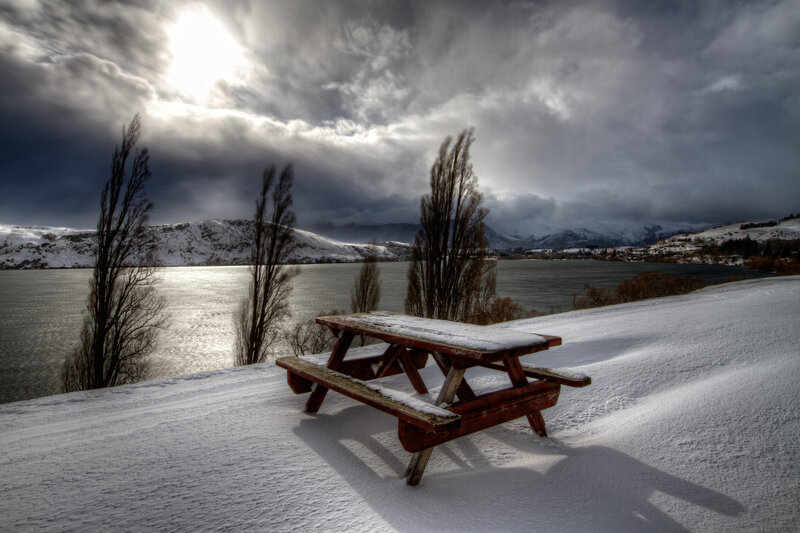 Wooden Picnic Table — White