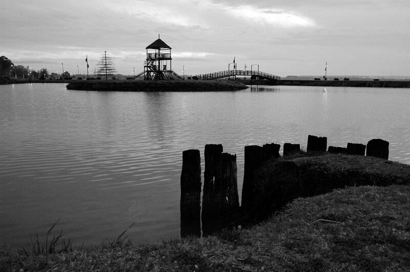 Wooden Pier and Tower
