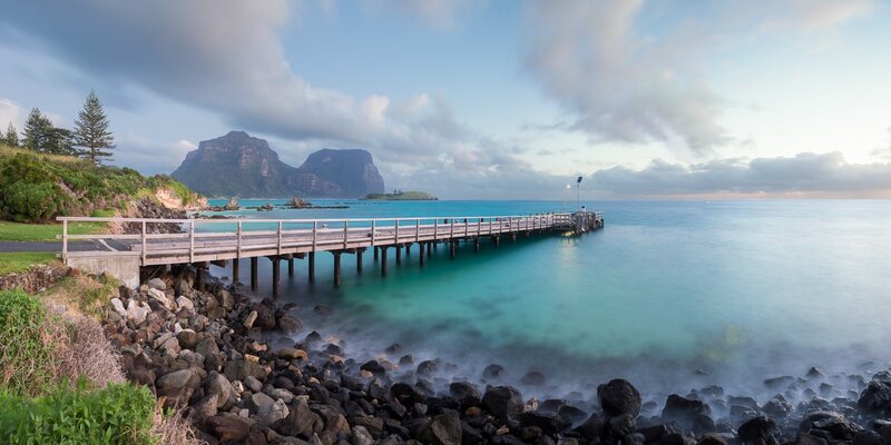 Wooden Pier at Coastline