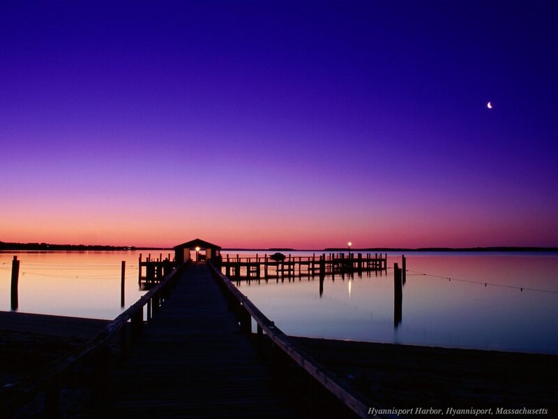 Wooden Pier at Dusk — Purple, Serene