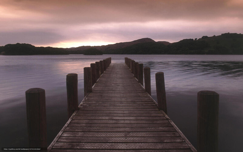 Wooden pier at dusk