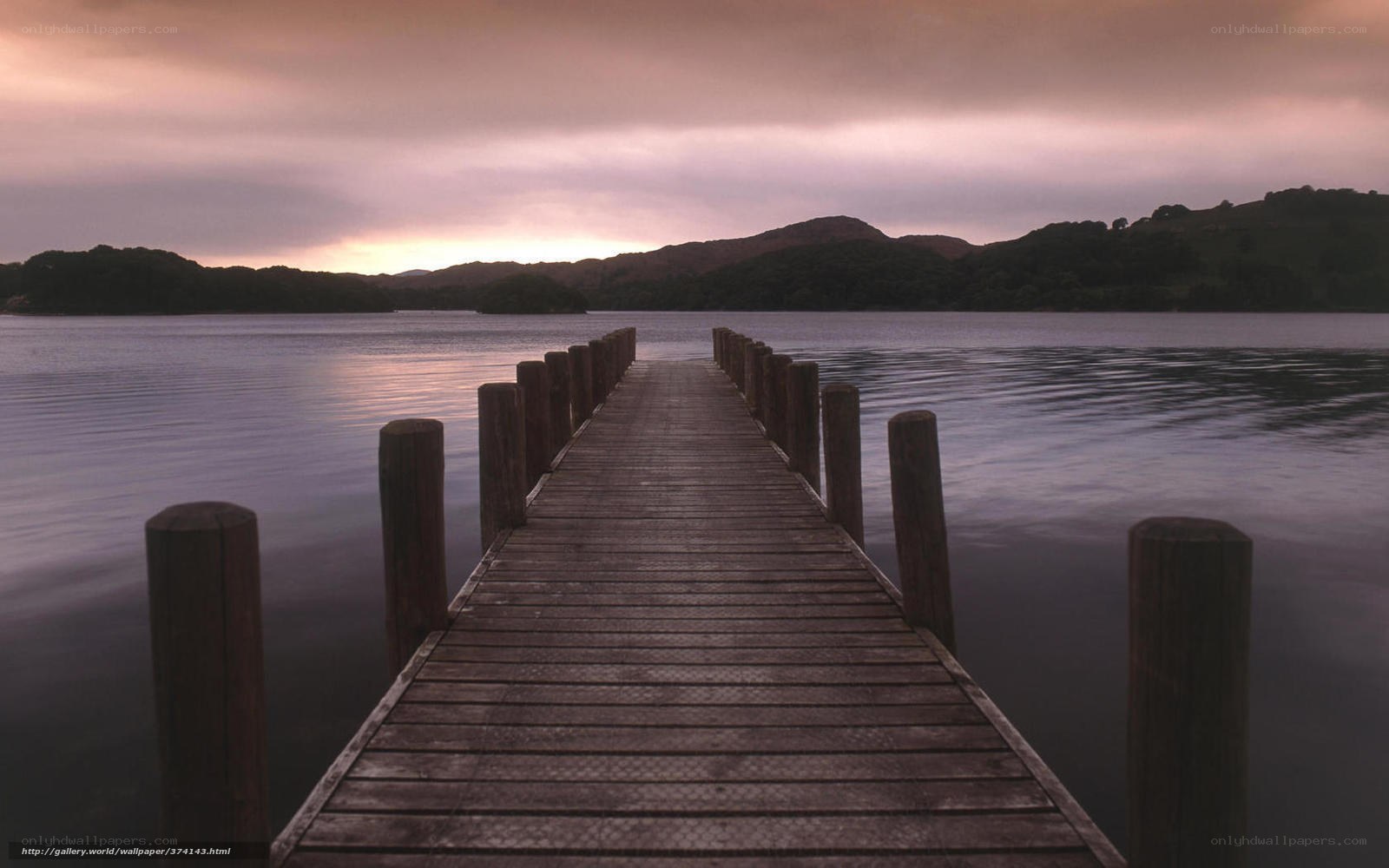 Wooden pier at dusk