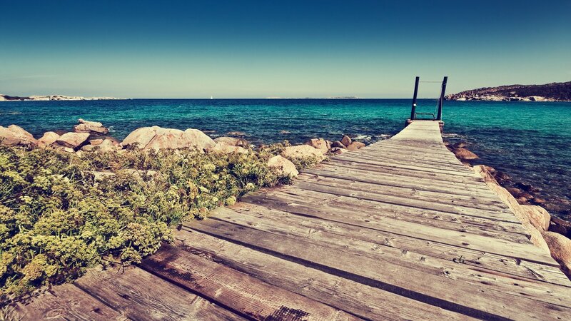 Wooden Pier at Seaside