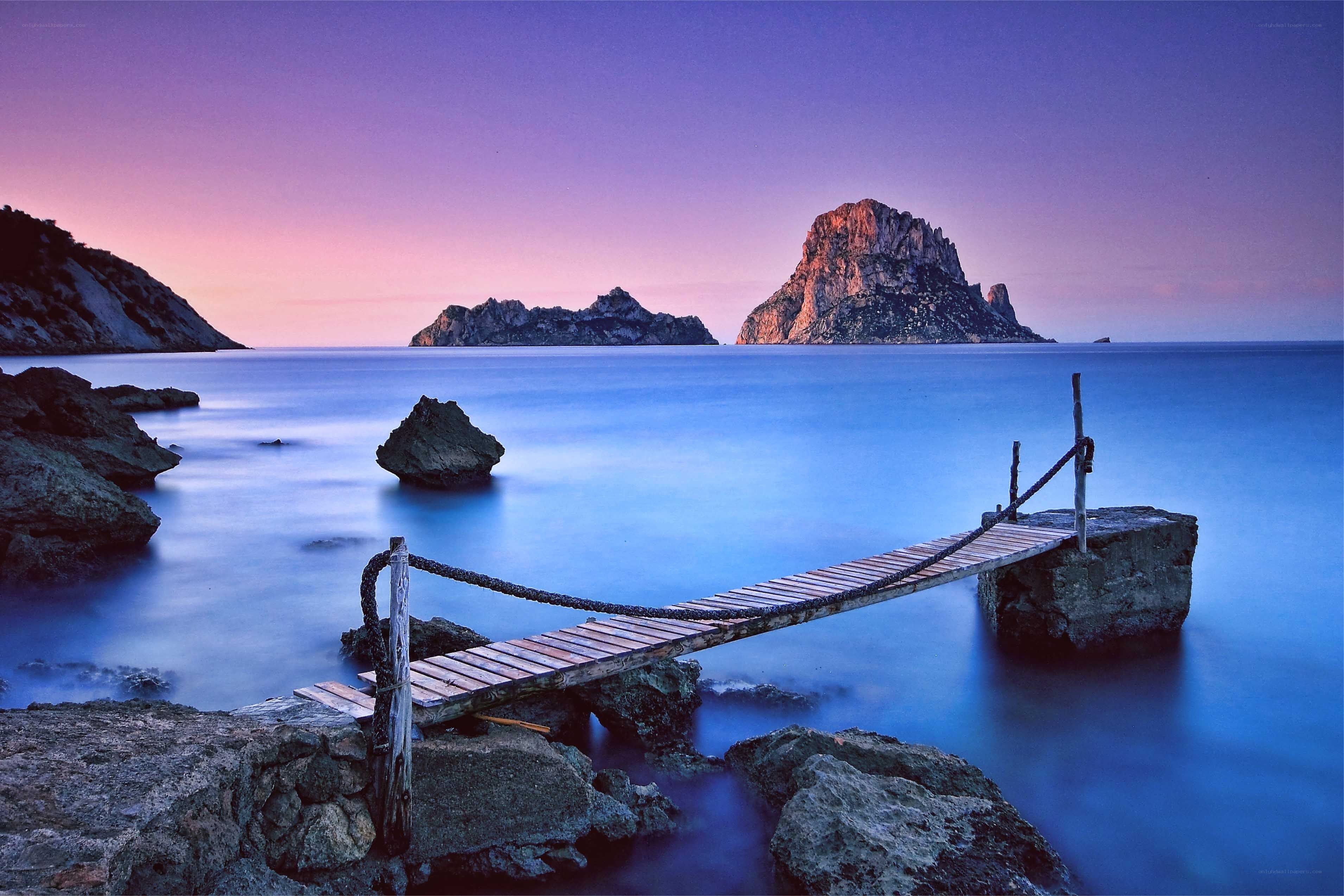 Wooden pier at sunset