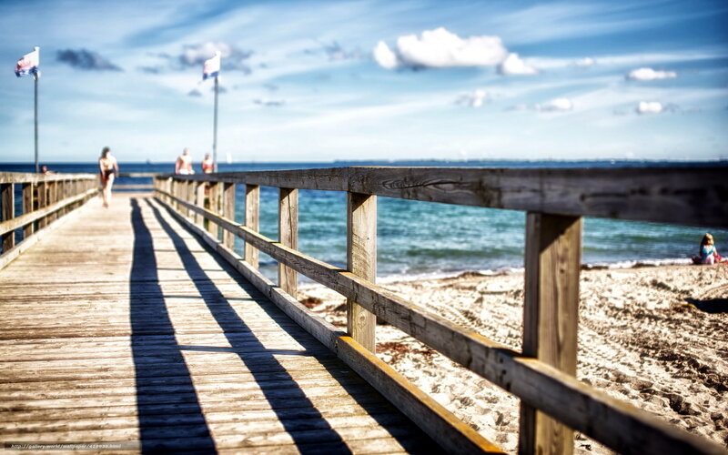 Wooden pier at the beach