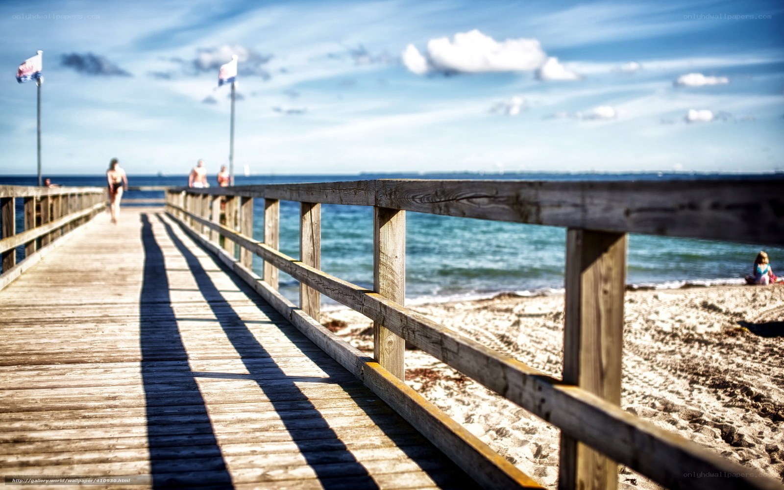 Wooden pier at the beach