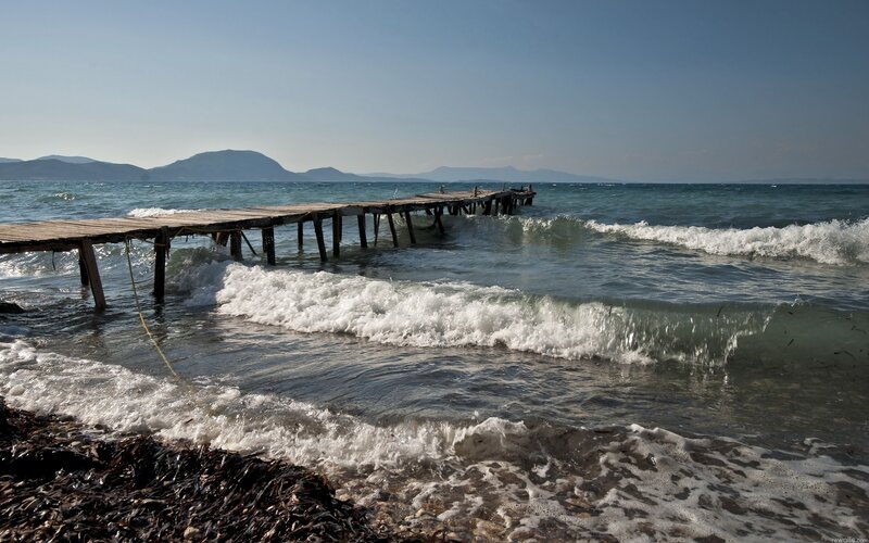 Wooden pier at the seaside