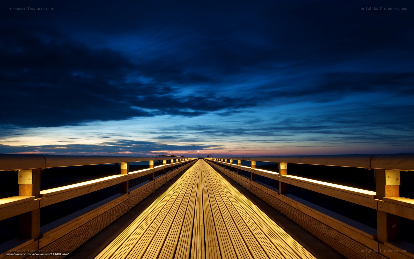 Wooden pier at twilight