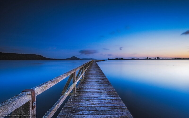 Wooden pier at twilight