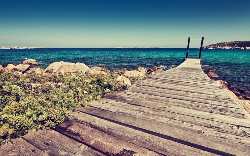 Wooden pier by the sea