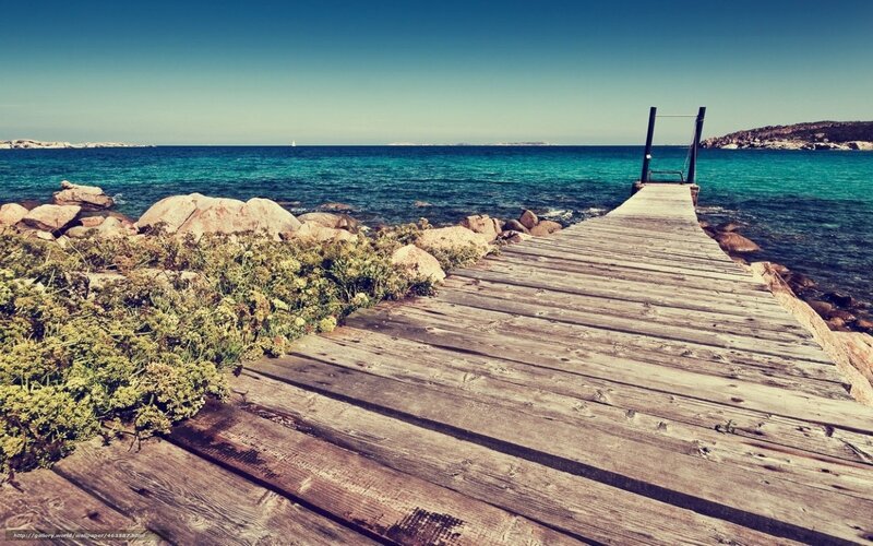 Wooden pier by the sea