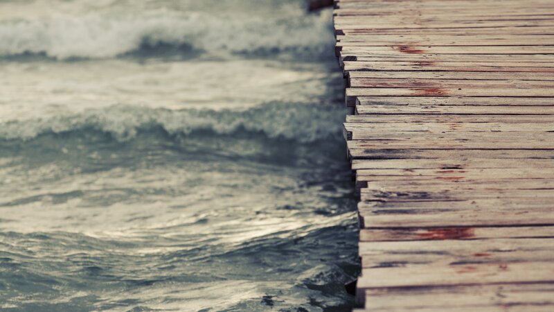 wooden pier by the sea