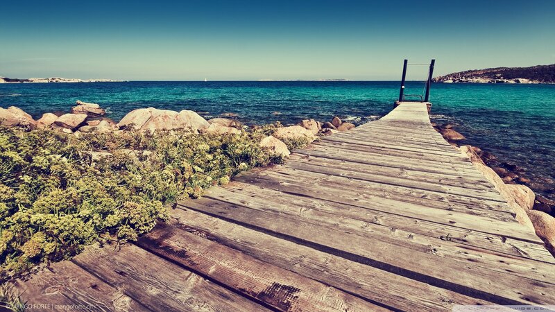 Wooden pier by the sea
