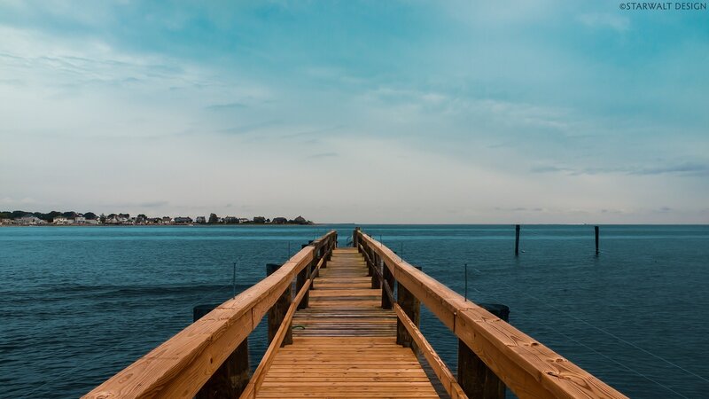 Wooden pier extending into the sea