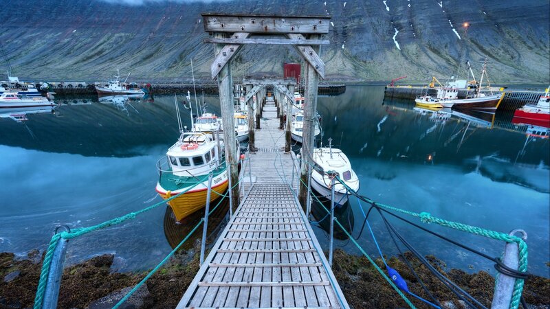 Wooden Pier in Harbor