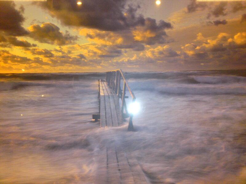 Wooden Pier in Storm