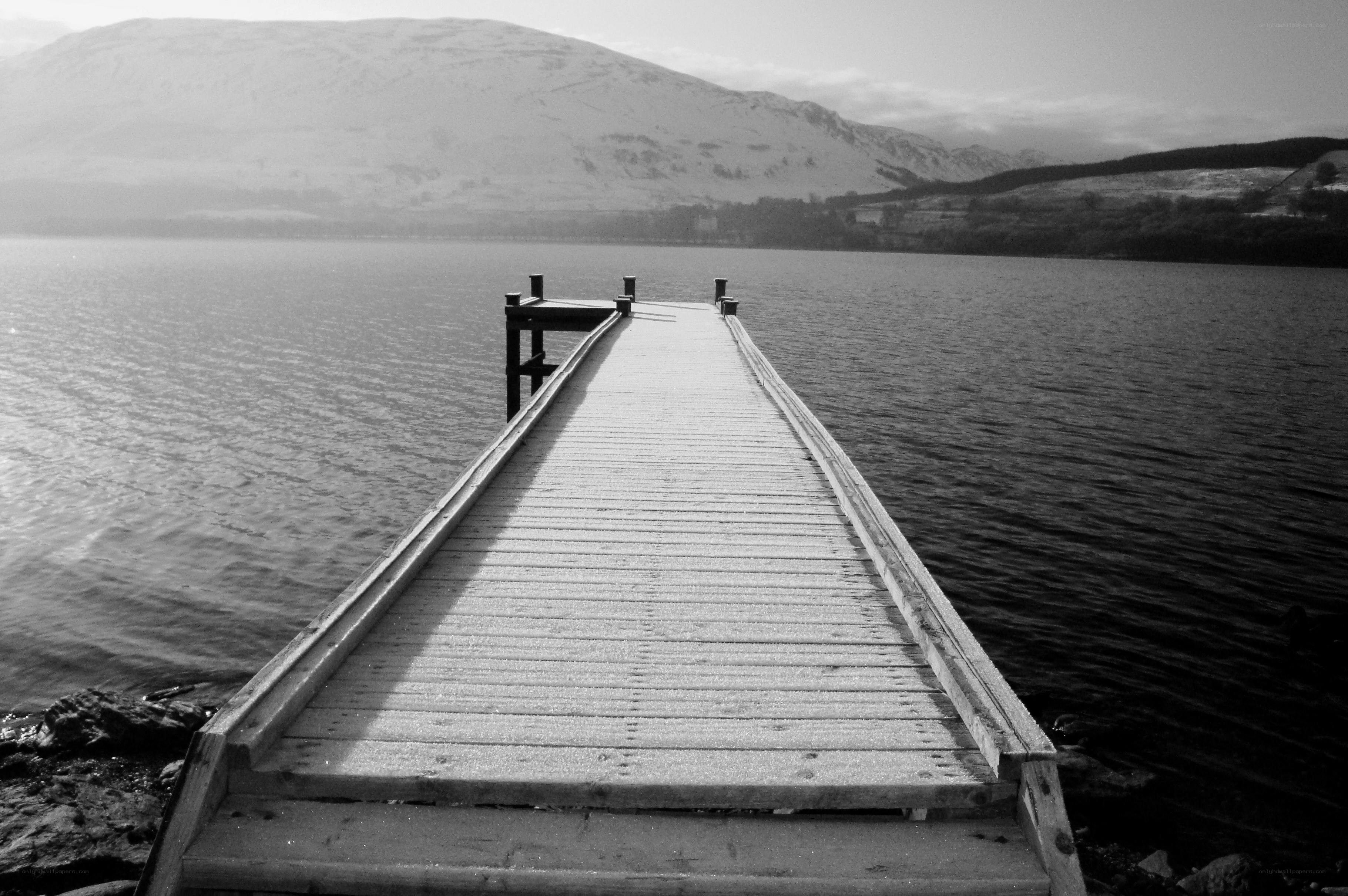 Wooden pier on a lake