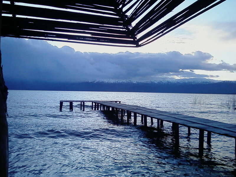 Wooden pier on a lake