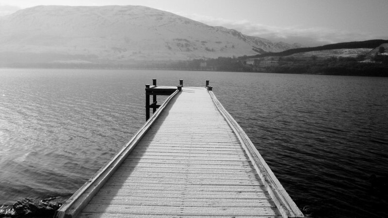 Wooden pier on a lake