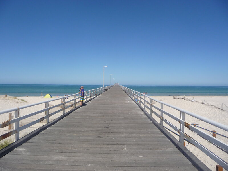 Wooden pier on a sunny day