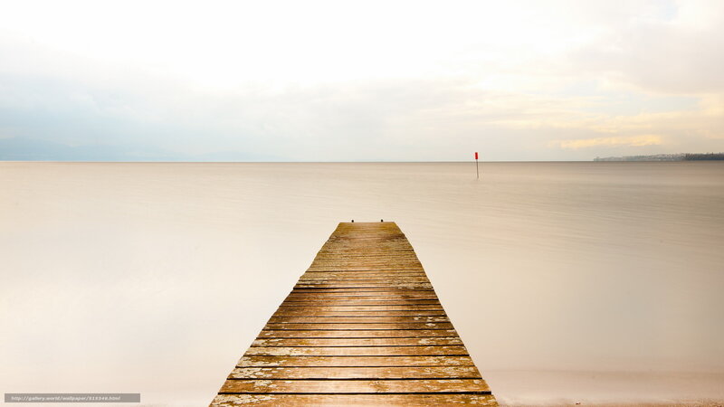 Wooden pier on calm lake