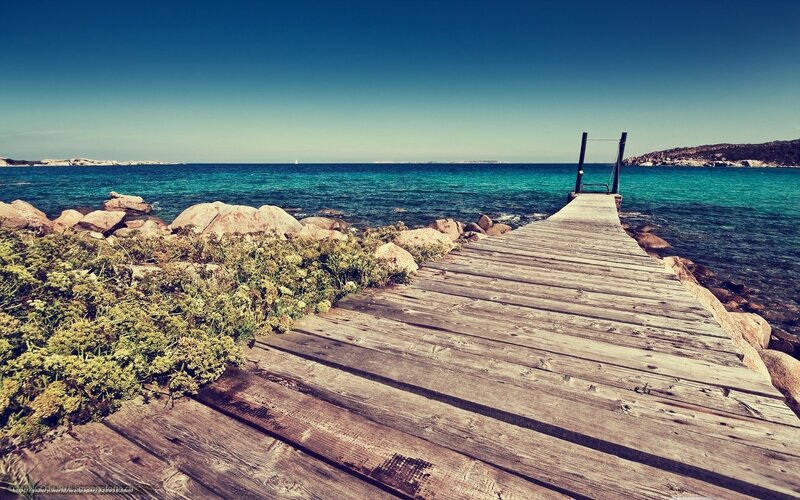 Wooden Pier on Coast
