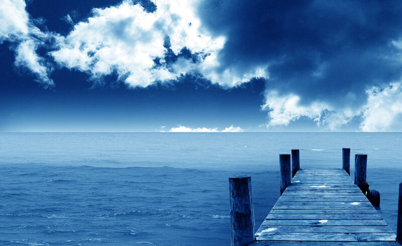 Wooden Pier on Ocean