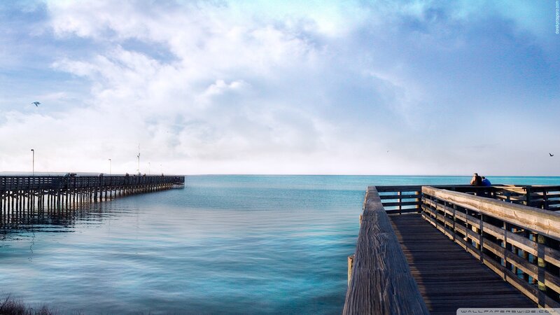 Wooden Pier over Water