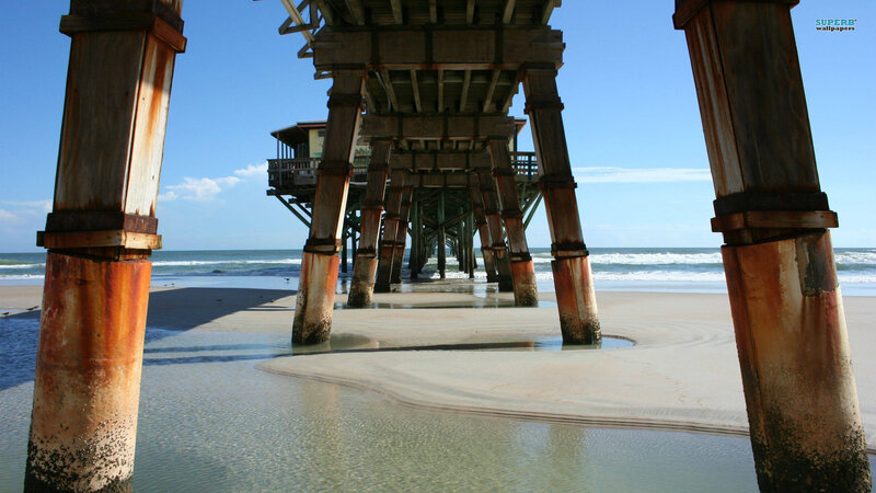 Wooden Pier Pillars