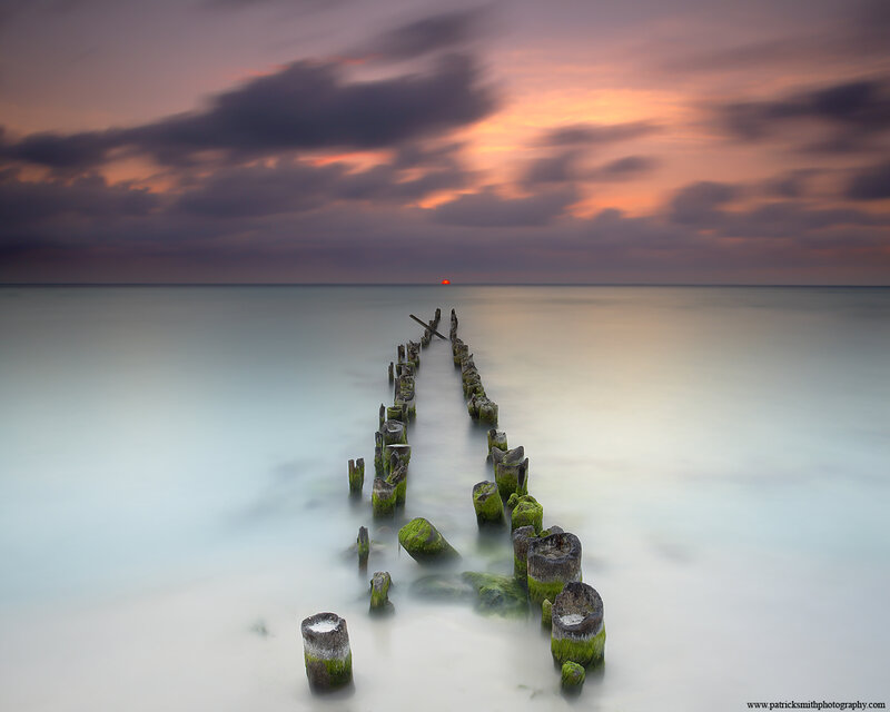 Wooden Pier Posts — Purple, Serene