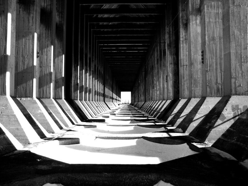 Wooden Pier Structure — Black