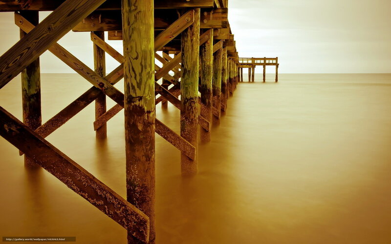 Wooden Pier Structure — Brown