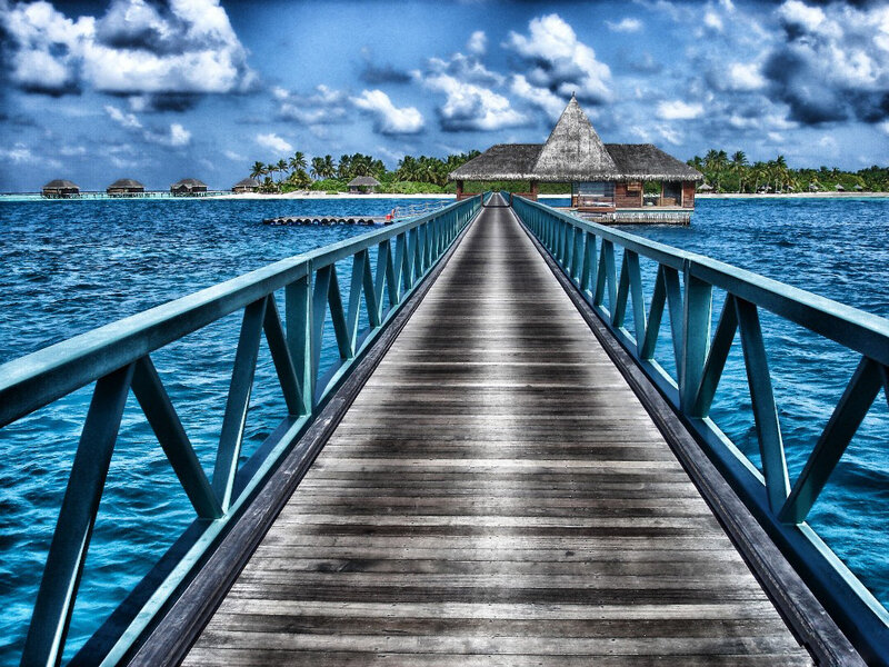 Wooden Pier to Overwater Bungalow