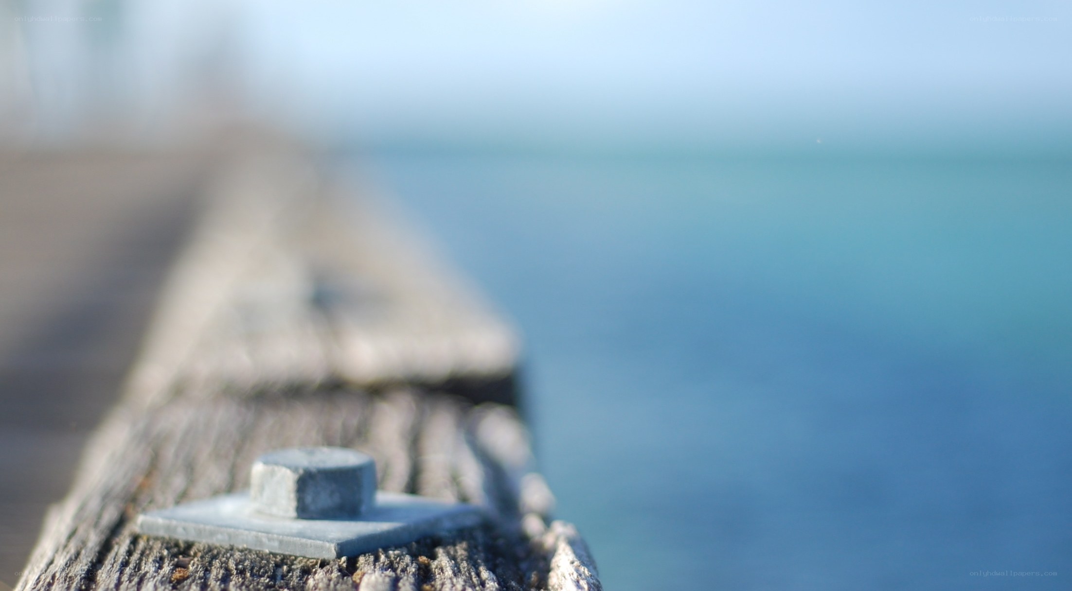wooden pier with bolt