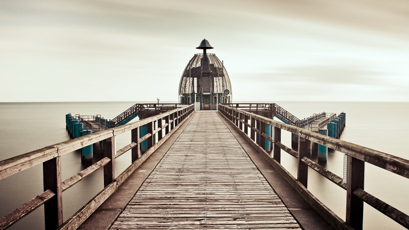 Wooden Pier with Dome