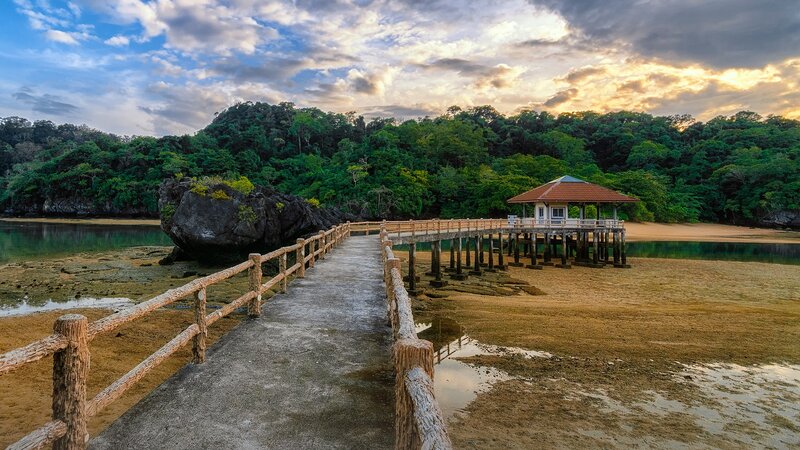 Wooden Pier with Pavilion