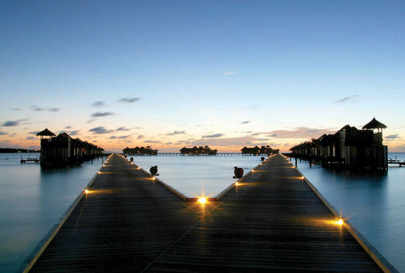 Wooden Pier with Villas
