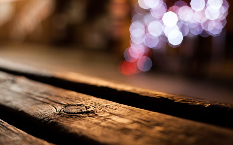 Wooden Plank with Lights