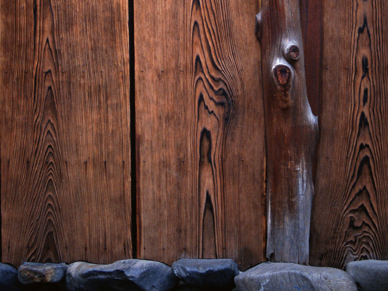 wooden planks and stones